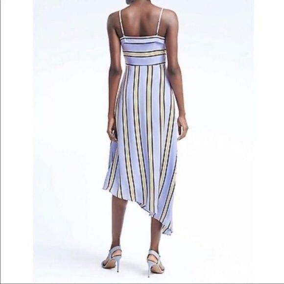 Banana Republic Striped Spaghetti Strap Shift Dress Size 10 P - Picture 6 of 12